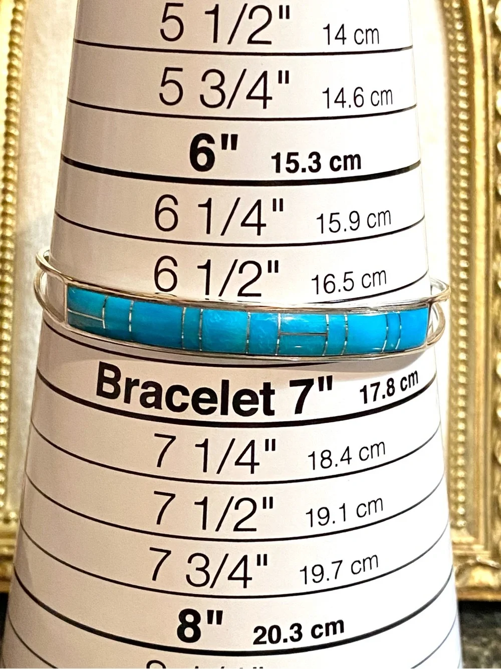 Sterling Silver Sleeping Beauty Turquoise Inlay Cuff Bracelet